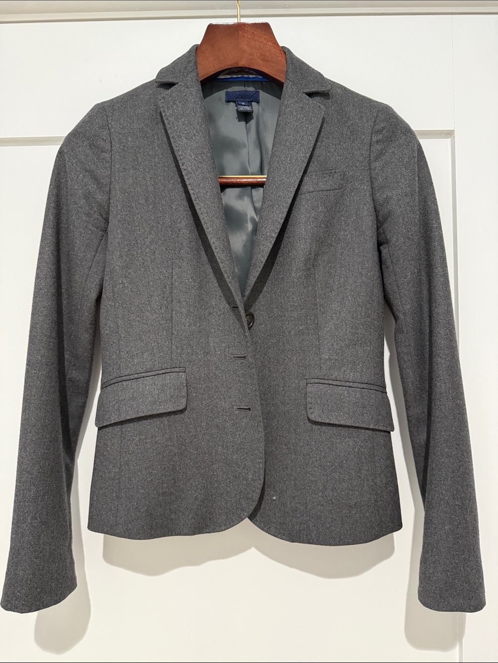 Vintage J Crew Women's Tailored Gray Blazer Jacket